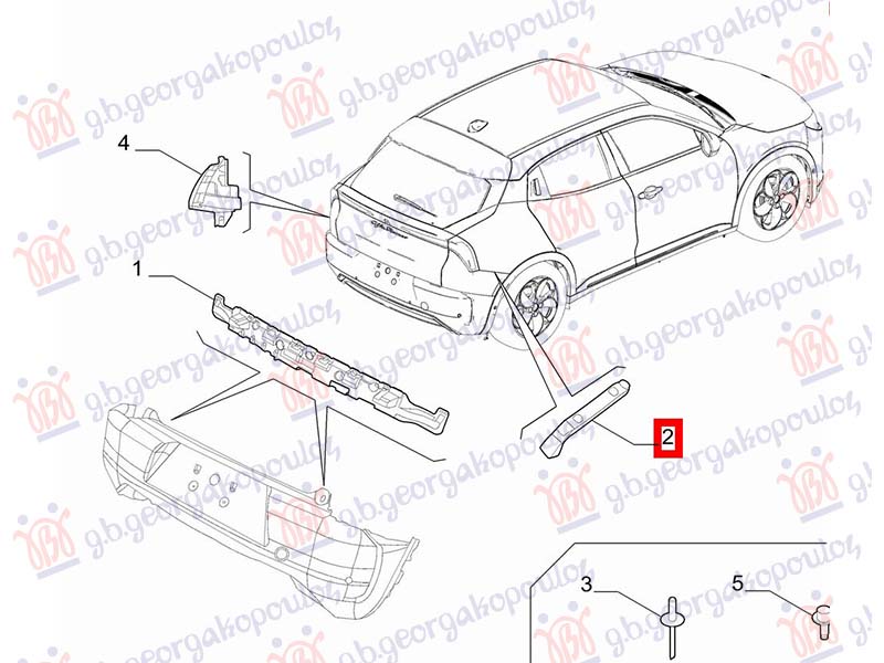 NOSAC ZADNJEG BRANIKA BOCNI PLASTICNI (ORIGINALNI) ALFA ROMEO JUNIOR 2024- (626/627)