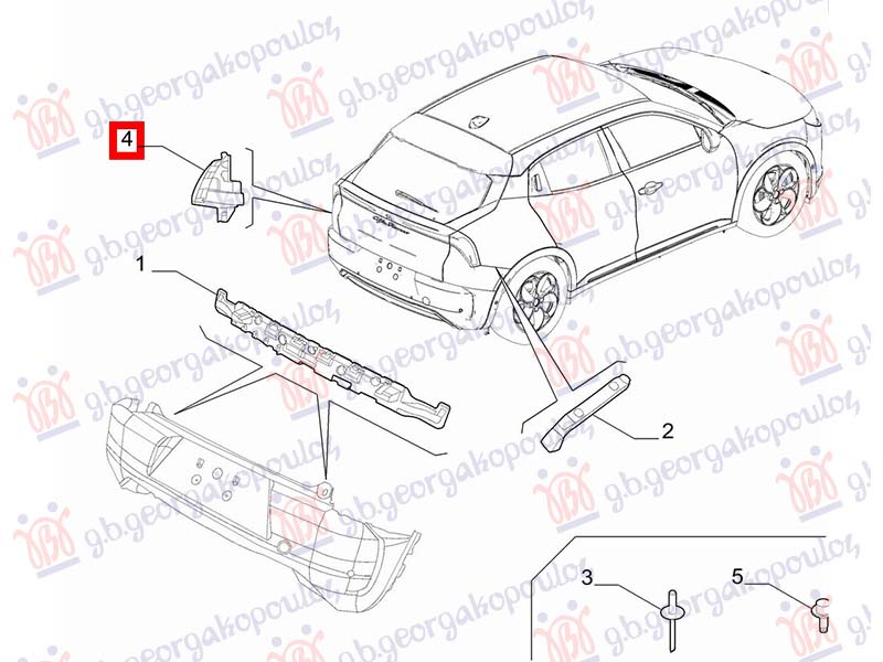 NOSAC ZADNJEG BRANIKA (ORIGINALNI) ALFA ROMEO JUNIOR 2024- (626/627)