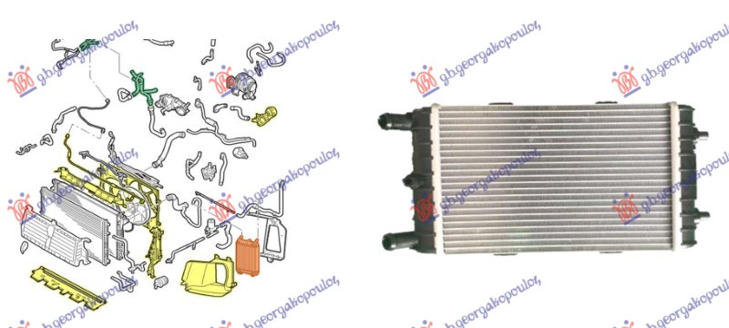 HLADNJAK MOTORA DODATNI 3.0 DIZEL/HIBRID (LEVA STRANA) (250x150x60) (NISSENS) VW TOUAREG 2003-2010 (7LA/7L6/7L7)