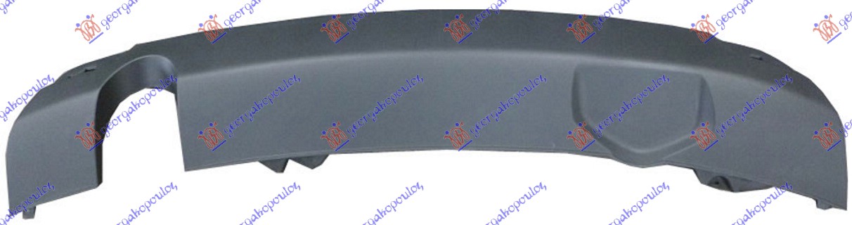 SPOJLER ZADNJEG BRANIKA (1 OTVOR ZA 1 CEV AUSPUHA) AUDI A1 2010-2014 (8X1/8XK/8XA/8XF)