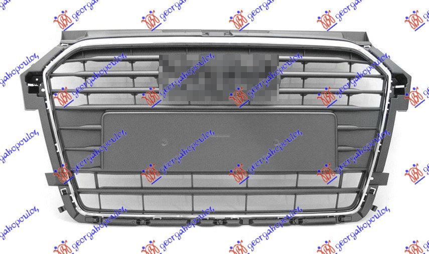 PVC MASKA SIVA (HROM OKVIR) (DRZAC TABLICE) AUDI A1 2014-2018 (8X1/8XK/8XA/8XF)
