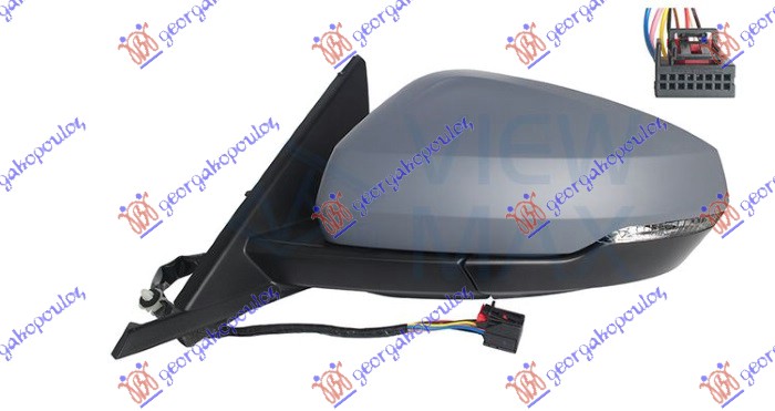RETROVIZOR ELEKTRICNI SA GREJACEM PM (ELEKTRO-SKLOPIV) (MIGAVAC) (8 PIN) (ASFERICNO STAKLO) AUDI A1 2018- (GBA/GBH)