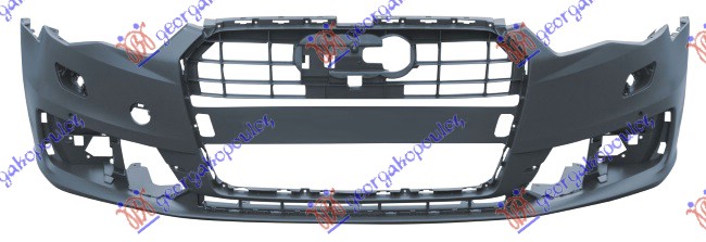 PREDNJI BRANIK PM (PRSKALICE) (2 PDC SENZORI) (BLACK EXCLUSIVE) AUDI A6 2014-2018  (4GH/4GJ/4G2/4GC/4G5/4GD)