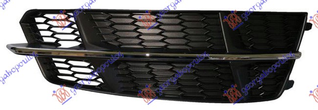 RESETKA PREDNJEG BRANIKA (BEZ MAGLENKE) (HROM LAJSNA) (S-LINE) AUDI A6 2014-2018  (4GH/4GJ/4G2/4GC/4G5/4GD)