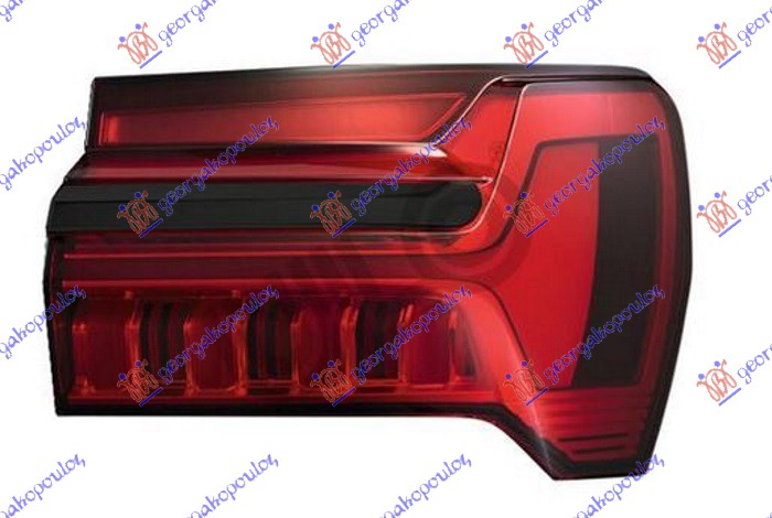 STOP LAMPA SPOLJASNJA LED DYNAMIC (CRNA LAJSNA) (ULO) AUDI A6 2018-2025 (4A2/4A5)