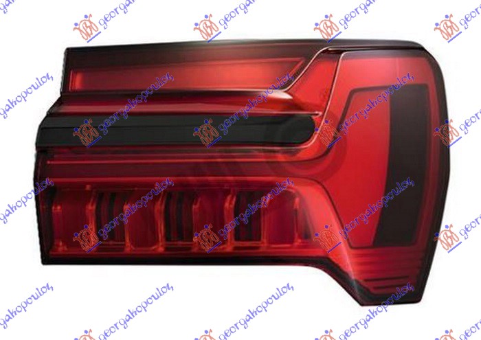 STOP LAMPA SPOLJASNJA LED DYNAMIC ANIMATION (CRNA LAJSNA) (ULO) AUDI A6 2018-2025 (4A2/4A5)
