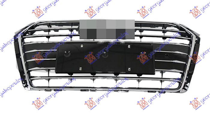 PVC MASKA CRNA (HROM LAJSNA) (HROM OKVIR) (DRZAC TABLICE) (2 PDC SENZORA) (EXCLUSIVE) AUDI A4 2015-2018 (8W2/8WC/8W5/8WD)