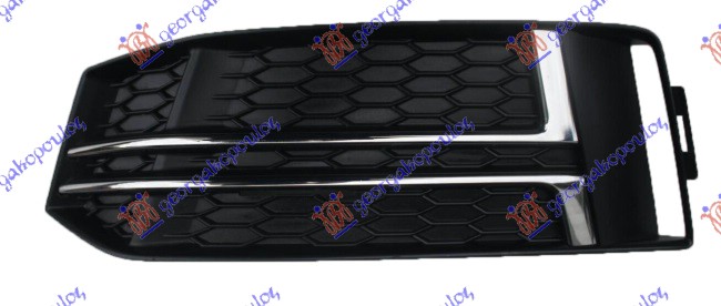 RESETKA PREDNJEG BRANIKA (BEZ SENZORA) (HROM LAJSNE) (S-LINE) AUDI A4 2015-2018 (8W2/8WC/8W5/8WD)