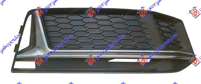 RESETKA PREDNJEG BRANIKA (BEZ SENZORA) (SREBRNA LAJSNA) (S-LINE) AUDI A4 2015-2018 (8W2/8WC/8W5/8WD)