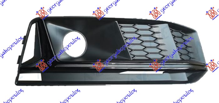 RESETKA PREDNJEG BRANIKA (SENZOR) (SJAJ-CRNA LAJSNA) (S-LINE) AUDI A4 2015-2018 (8W2/8WC/8W5/8WD)