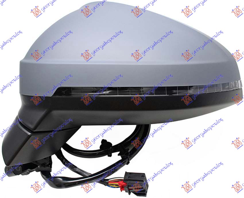 RETROVIZOR ELEKTRICNI SA GREJACEM PM (MIGAVAC) (8 PIN) (ASFERICNO STAKLO) AUDI A4 2018-2019 (8W2/8WC/8W5/8WD)
