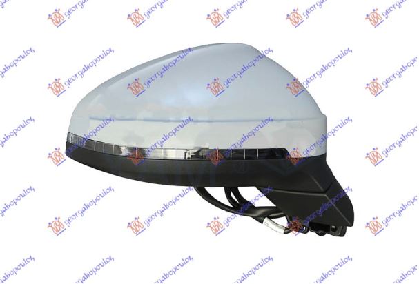 RETROVIZOR ELEKTRICNI SA GREJACEM PM (ELEKTRO-SKLOPIV) (MIGAVAC) (MEMORIJA) (MRTAV UGAO) (15 PIN) (ASFERICNO STAKLO) AUDI A4 2018-2019 (8W2/8WC/8W5/8WD)