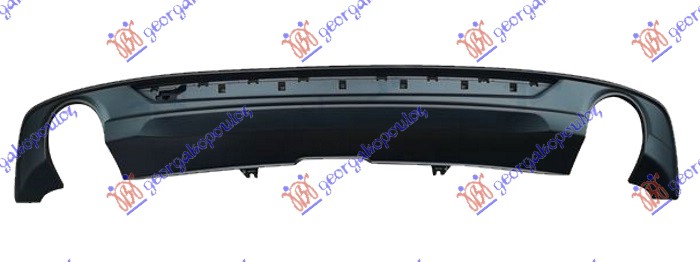 SPOJLER ZADNJEG BRANIKA (2 OTVORA ZA CEVI AUSPUHA) (S-LINE) AUDI A5 2016-2019 (F57/F5E/F5A/F5F)