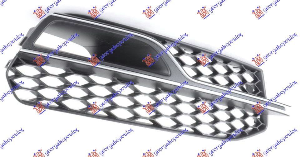 RESETKA PREDNJEG BRANIKA SA HROM (SA MAGLENKOM) (S3) AUDI A3 3D/SPORTBACK 2012-2016 (8V1/8VK/8VA/8VF)