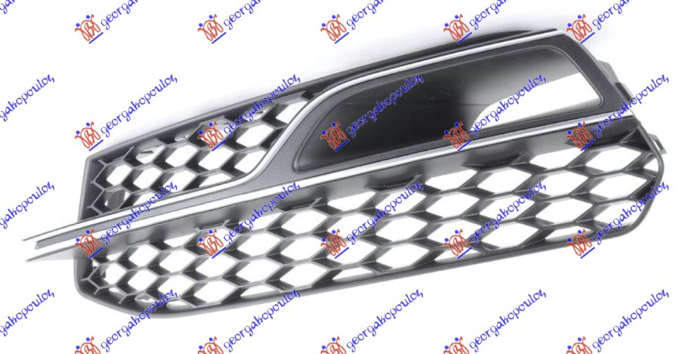 RESETKA PREDNJEG BRANIKA SA HROM (SA MAGLENKOM) (S3) AUDI A3 3D/SPORTBACK 2012-2016 (8V1/8VK/8VA/8VF)