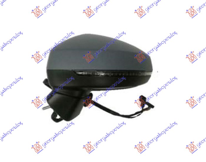 RETROVIZOR ELEKTRICNI SA GREJACEM PM (MIGAVAC) (ASFERICNO STAKLO) AUDI A3 3D/SPORTBACK 2016-2020 (8V1/8VK/8VA/8VF)