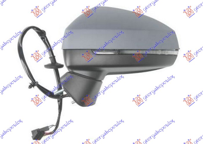 RETROVIZOR ELEKTRICNI SA GREJACEM PM (MIGAVAC) (MRTAV UGAO) (ASFERICNO STAKLO) AUDI A3 3D/SPORTBACK 2012-2016 (8V1/8VK/8VA/8VF)