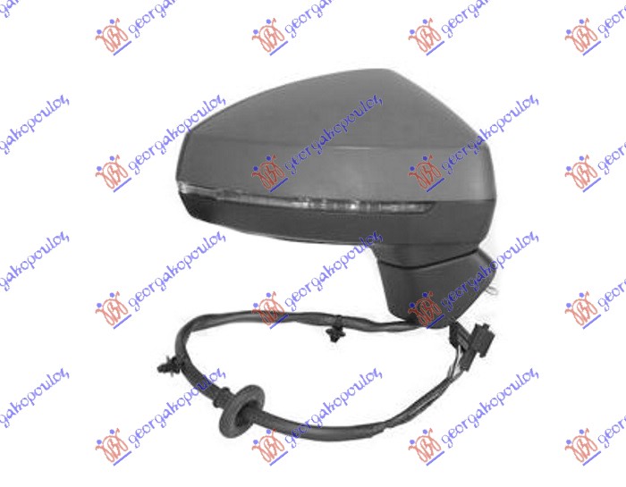 RETROVIZOR ELEKTRICNI SA GREJACEM PM (ELEKTRO-SKLOPIV) (MIGAVAC) (MEMORIJA) (MRTAV UGAO) (ASFERICNO STAKLO) AUDI A3 3D/SPORTBACK 2012-2016 (8V1/8VK/8VA/8VF)