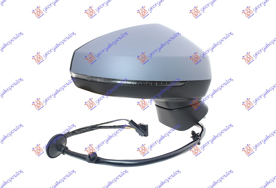 RETROVIZOR ELEKTRICNI SA GREJACEM PM (ELEKTRO-SKLOPIV) (MIGAVAC) (14 PIN) (A KVALITET) (ASFERICNO STAKLO) AUDI A3 SEDAN/CABRIO 2016-2020 (8V7/8VE/8VS/8VM)