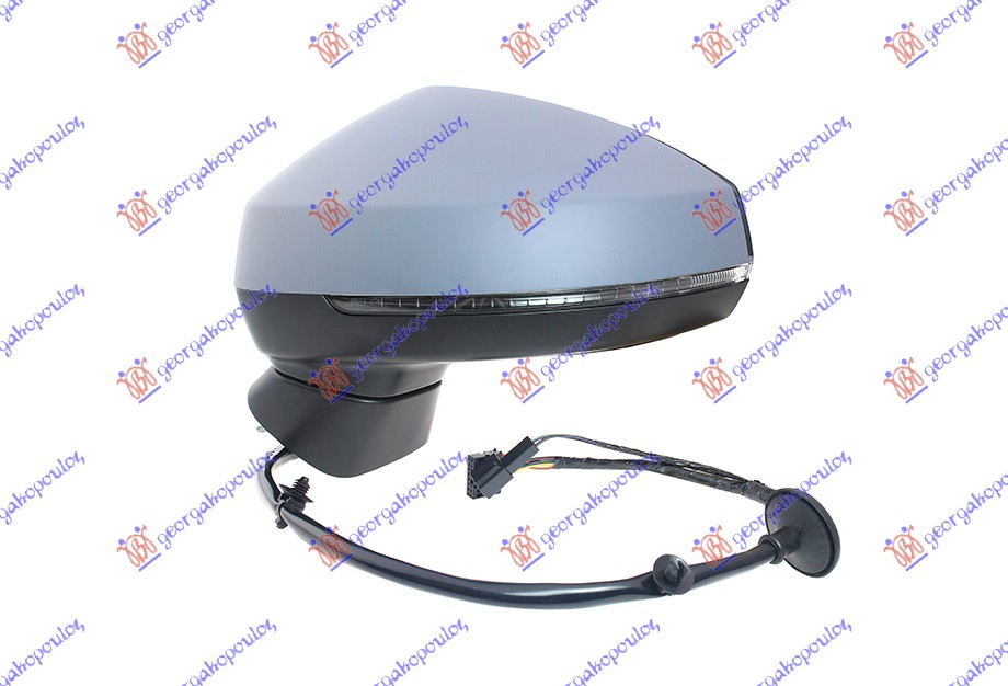 RETROVIZOR ELEKTRICNI SA GREJACEM PM (ELEKTRO-SKLOPIV) (MIGAVAC) (12 PIN) (A KVALITET) (ASFERICNO STAKLO) AUDI A3 SEDAN/CABRIO 2016-2020 (8V7/8VE/8VS/8VM)