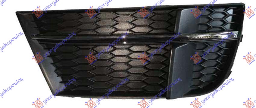 RESETKA PREDNJEG BRANIKA (HROM LAJSNA) (S-LINE/S3) AUDI A3 SEDAN/CABRIO 2016-2020 (8V7/8VE/8VS/8VM)