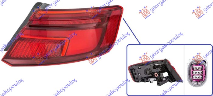 STOP LAMPA SPOLJASNJA LED DYNAMIC (SPORTBACK) (HELLA) AUDI A3 3D/SPORTBACK 2016-2020 (8V1/8VK/8VA/8VF)