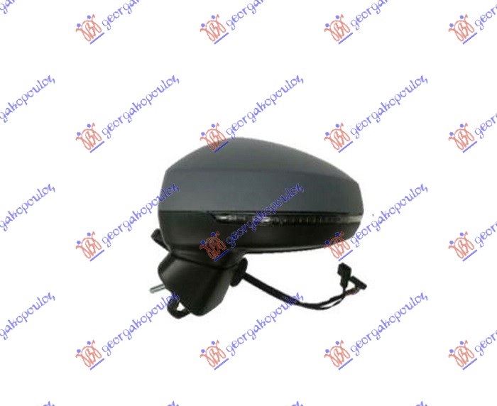 RETROVIZOR ELEKTRICNI SA GREJACEM PM (MIGAVAC) (MRTAV UGAO) (ASFERICNO STAKLO) AUDI A3 3D/SPORTBACK 2016-2020 (8V1/8VK/8VA/8VF)