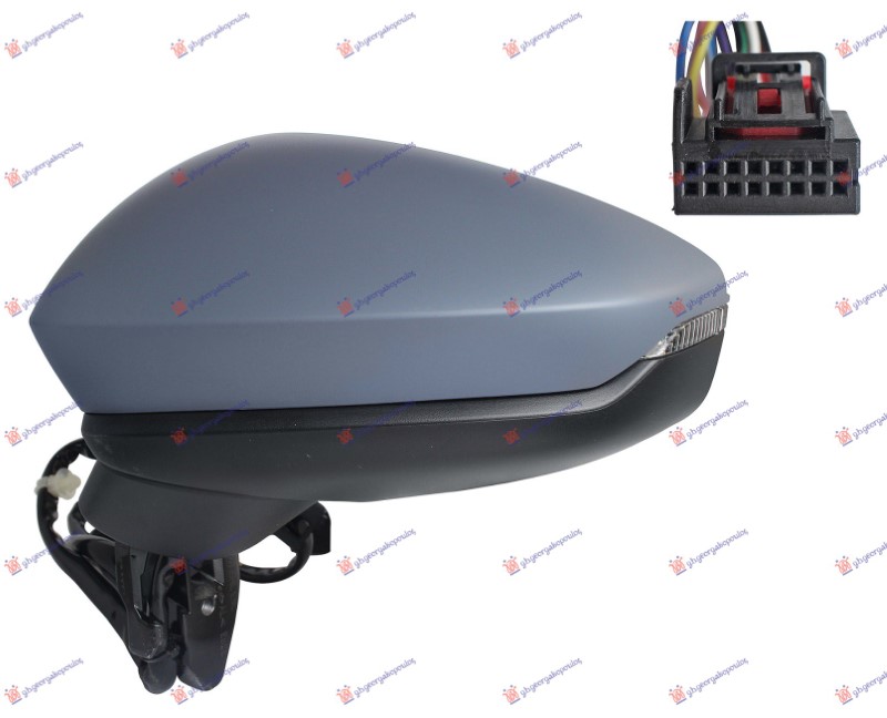 RETROVIZOR ELEKTRICNI SA GREJACEM PM (ELEKTRO-SKLPIV) (MEMORIJA) (MIGAVAC LED) (14 PIN) (A KVALITET) (ASFERICNO STAKLO) AUDI A3 2020-2024 (8YS/8YM)