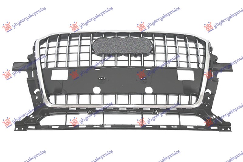 PVC MASKA SVETLO-CRNA (HROM LAJSNE) (HROM OKVIR) (BEZ DRZACA TABLICE) AUDI Q5 2012-2016 (8RB)