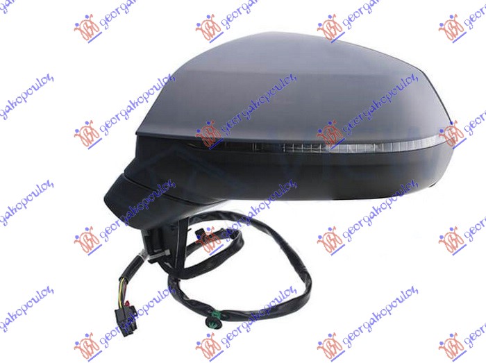 RETROVIZOR ELEKTRICNI SA GREJACEM PM (MIGAVAC) (MRTAV UGAO) (8 PIN) (A KVALITET) (ASFERICNO STAKLO) AUDI Q5 2020-2024 (FYB/FYG/FYT)