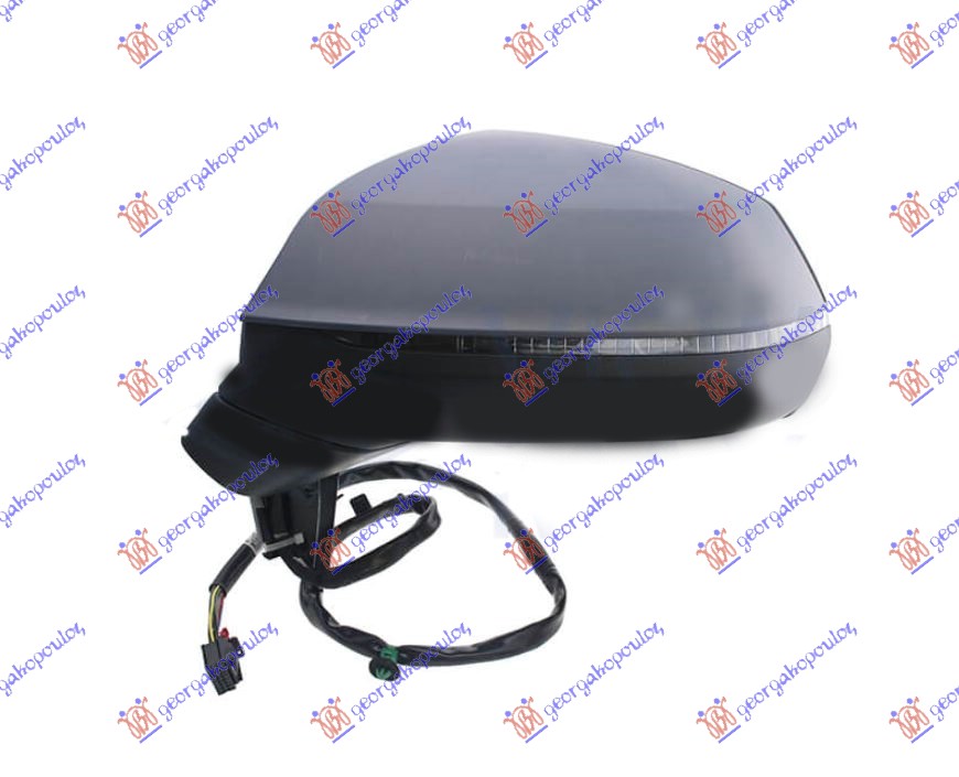 RETROVIZOR EL. SA GREJ. PM (ELEKTRO-SKLOPIV) (MIGAVAC) (MEMORIJA) (NADGLEDANJE TRAKE) (15 PIN) (A KV) (ASFERICNO STAKLO) AUDI Q5 2020-2024 (FYB/FYG/FYT)