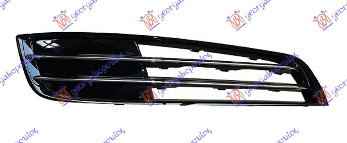 RESETKA PREDNJEG BRANIKA (BEZ MAGLENKE) (2 HROM LAJSNE) AUDI A8 2009-2013 (4H2/4H8/4HC/4HL)