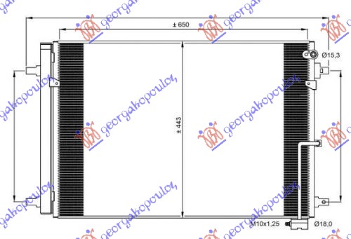 HLADNJAK KLIME BENZIN/DIZEL (OSIM ZA 3.0/4.0 TFSi) (660x44x6) AUDI A8 2009-2013 (4H2/4H8/4HC/4HL)