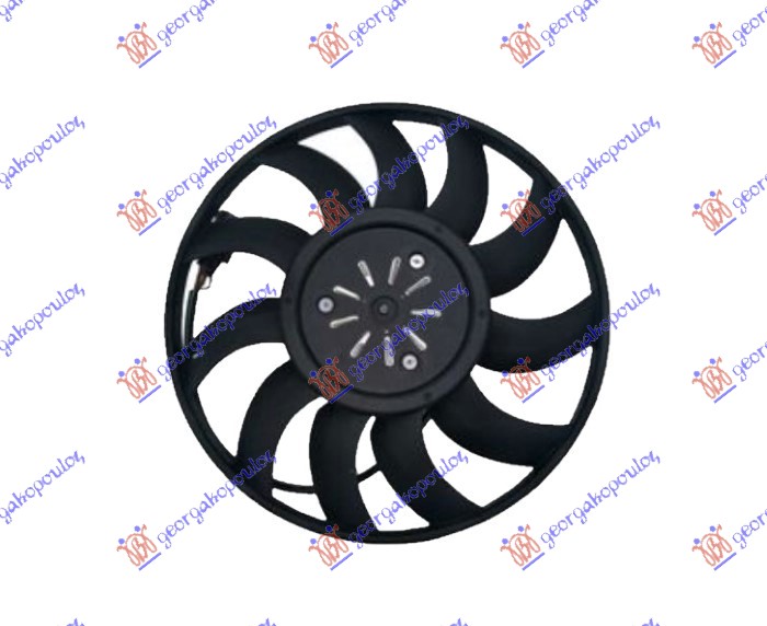 VENTILATOR (MOTOR+ELISA) 4.0 TFSI/6.3 FSI BENZIN - 3.0/4.2 TDI DIZEL (380mm) (400W) (LEVO) AUDI A8 2013-2017 (4H2/4H8/4HC/4HL)