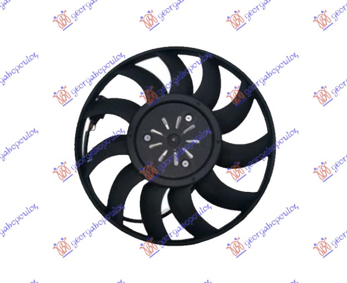VENTILATOR (MOTOR+ELISA) 4.0 TFSI/6.3 FSI BENZIN - 3.0/4.2 TDI DIZEL (380mm) (400W) (DESNO) AUDI A6 2014-2018  (4GH/4GJ/4G2/4GC/4G5/4GD)