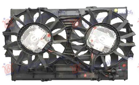 VENTILATOR KOMPLET DUPLI BENZIN/DIZEL (600W) (600W) AUDI A8 2009-2013 (4H2/4H8/4HC/4HL)