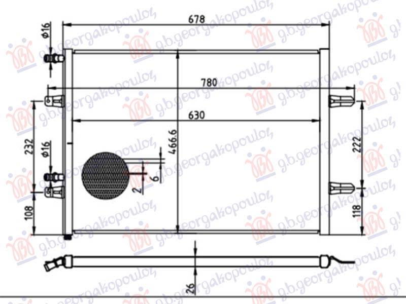 HLADNJAK MOTORA DODATNI 4.0 BENZIN (S) (652x458) AUDI A8 2013-2017 (4H2/4H8/4HC/4HL)