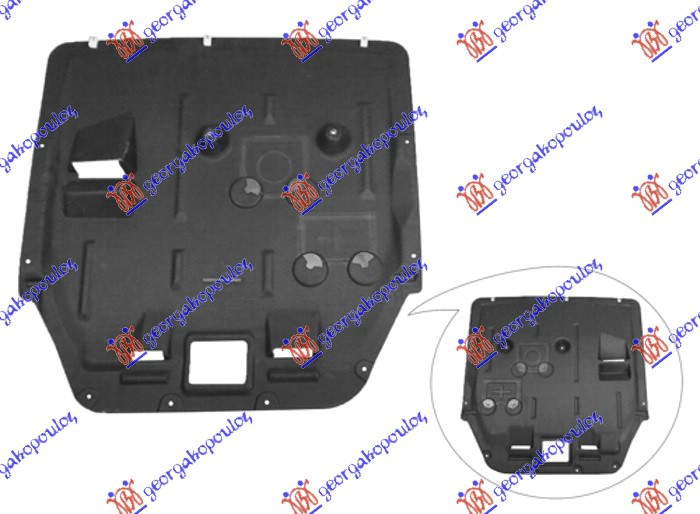 ZASTITA MOTORA (220i BENZIN / 218d/220d DIZEL) PLASTICNA BMW SERIES 2 ACTIVE/GRAN TOURER 2014-2017 (F45/F46