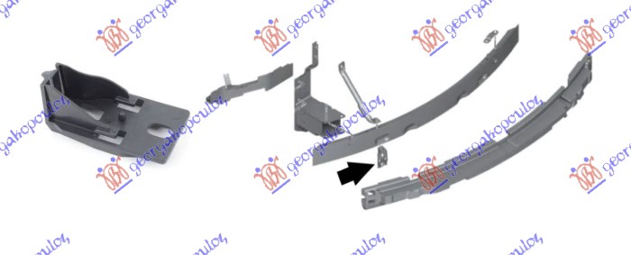 NOSAC SINE PREDNJEG BRANIKA PLASTICNI BMW X5 2013-2018 (F15/F85)