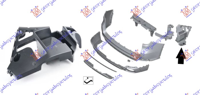 NOSAC ZADNJEG BRANIKA BOCNI PLASTICNI BMW X5 2013-2018 (F15/F85)