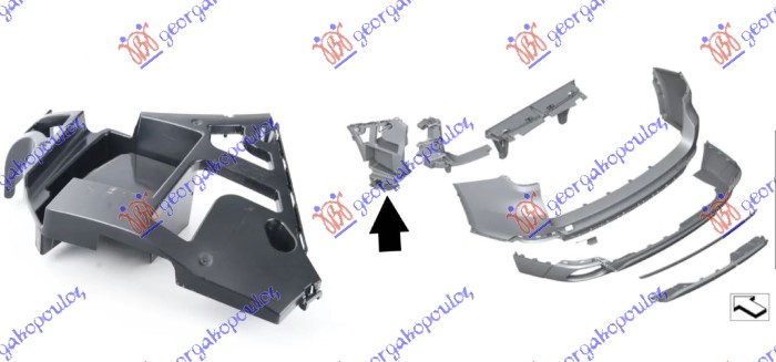 NOSAC ZADNJEG BRANIKA BOCNI PLASTICNI BMW X5 2013-2018 (F15/F85)