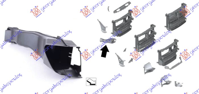 USMERIVAC VAZDUHA PREDNJI PLASTICNI (ZA KOCNICU) BMW X5 2013-2018 (F15/F85)