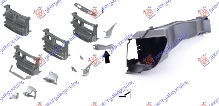 USMERIVAC VAZDUHA PREDNJI PLASTICNI (ZA KOCNICU) BMW X5 2013-2018 (F15/F85)