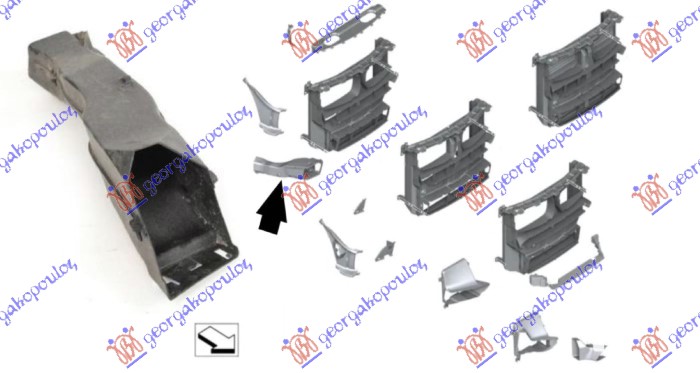 USMERIVAC VAZDUHA PREDNJI PLASTICNI (ZA KOCNICU) (M-SPORT) BMW X5 2013-2018 (F15/F85)