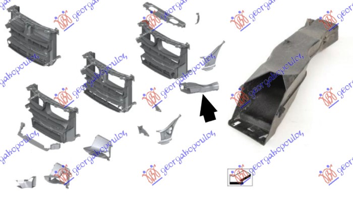 USMERIVAC VAZDUHA PREDNJI PLASTICNI (ZA KOCNICU) (M-SPORT) BMW X5 2013-2018 (F15/F85)