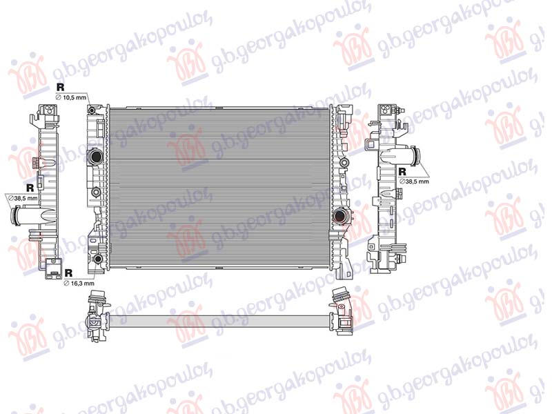 HLADNJAK MOTORA 2.0/3.0 DIZEL (625x446) (NRF) BMW X5 2018-2023 (G05/F95)