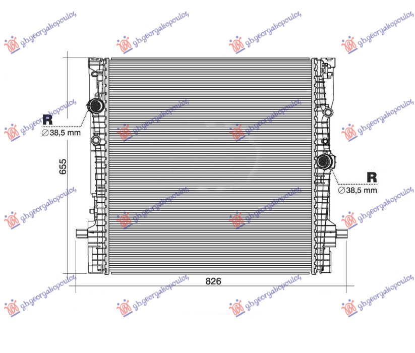 HLADNJAK MOTORA 3.0 HYBRID/BENZIN (625x619x32) (NRF) BMW X5 2018-2023 (G05/F95)