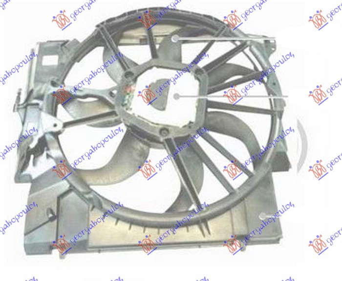 VENTILATOR KOMPLET (3.0 BENZIN - 2.0 DIZEL) (500mm) (600W) BMW SERIES 3 SDN/S.W. 2008-2012 (E90/E91)