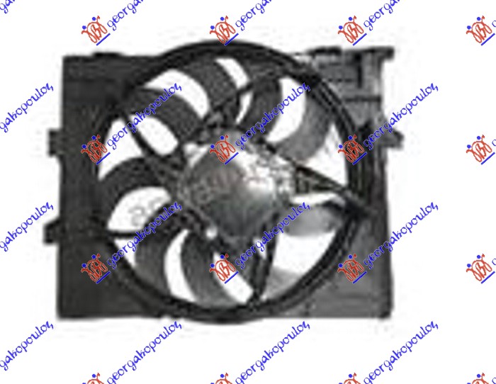 VENTILATOR KOMPLET (1.5/2.0/3.0 DIZEL) (490mm) (600W) (3 PIN) BMW SERIES 1 3/5D 2015-2019 (F21/F20)