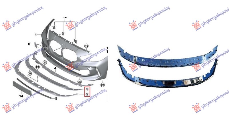 SPOJLER PREDNJEG BRANIKA (SET 2 KOM) (M-SPORT) BMW SERIES 1 2019-2024 (F40)